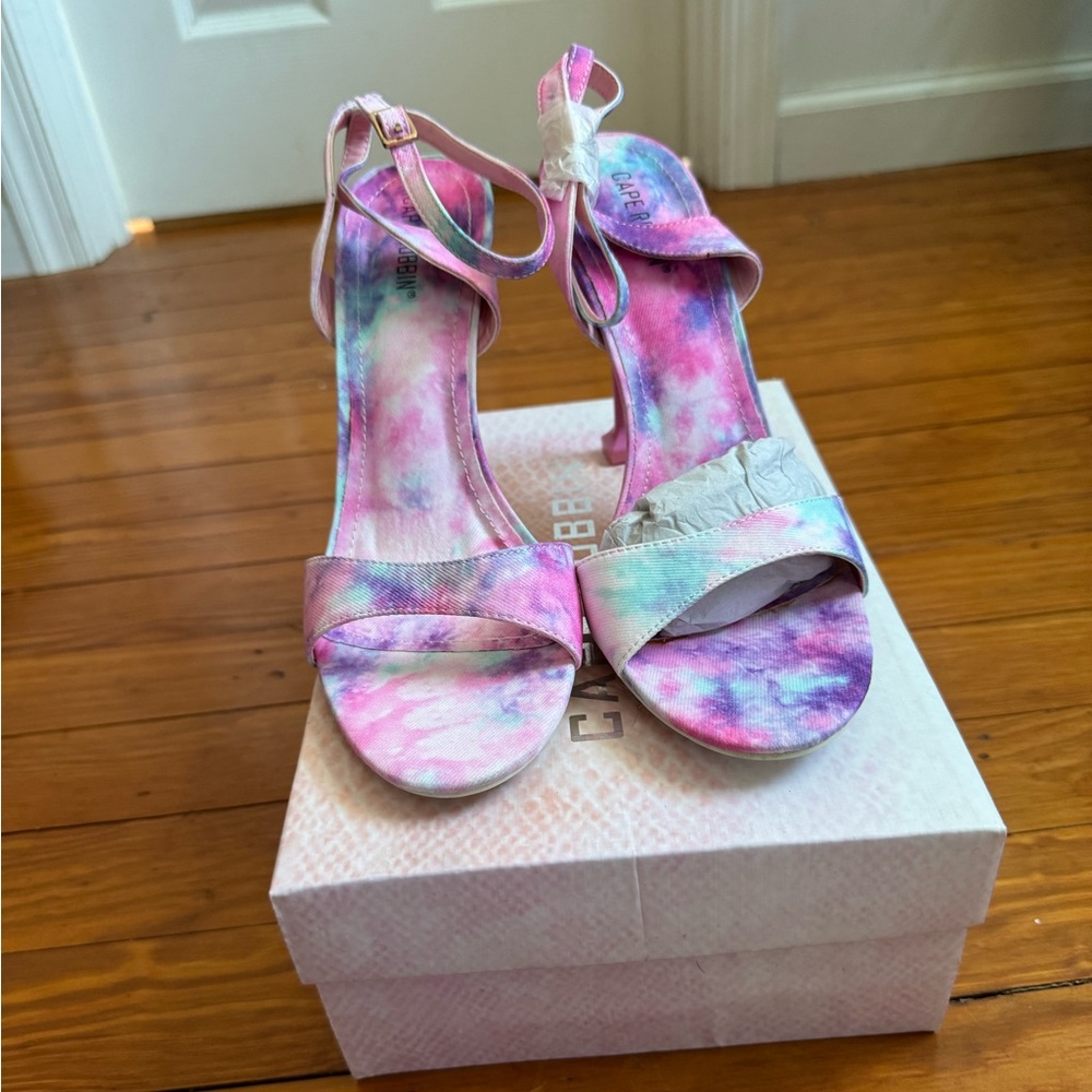 Brand New Pair of Stiletto tie dye heels. - Picture 2 of 4